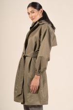 Frances in Khaki Protective Outerwear Coat - Image 5
