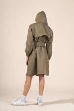 Frances in Khaki Protective Outerwear Coat - Image 11
