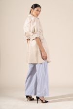 Lily in Nude Protective Outerwear Trench Coat - Image 3