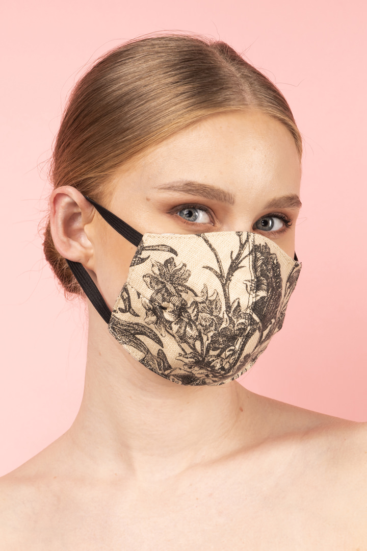 Atelier-Debbie-Co-Face-Mask-Set-1A-DSC06248 Jim Thompson Toile du Jouy Face Masks in Black (Set 1A) - Image 1