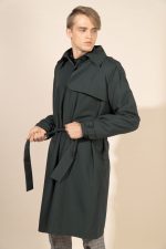 Milo in Hunter Green Protective Outerwear Coat - Image 4
