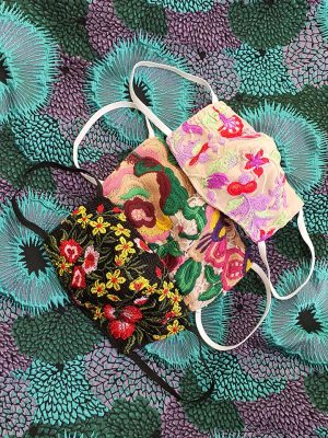 Multi-Coloured Lace Trio Face Mask Set