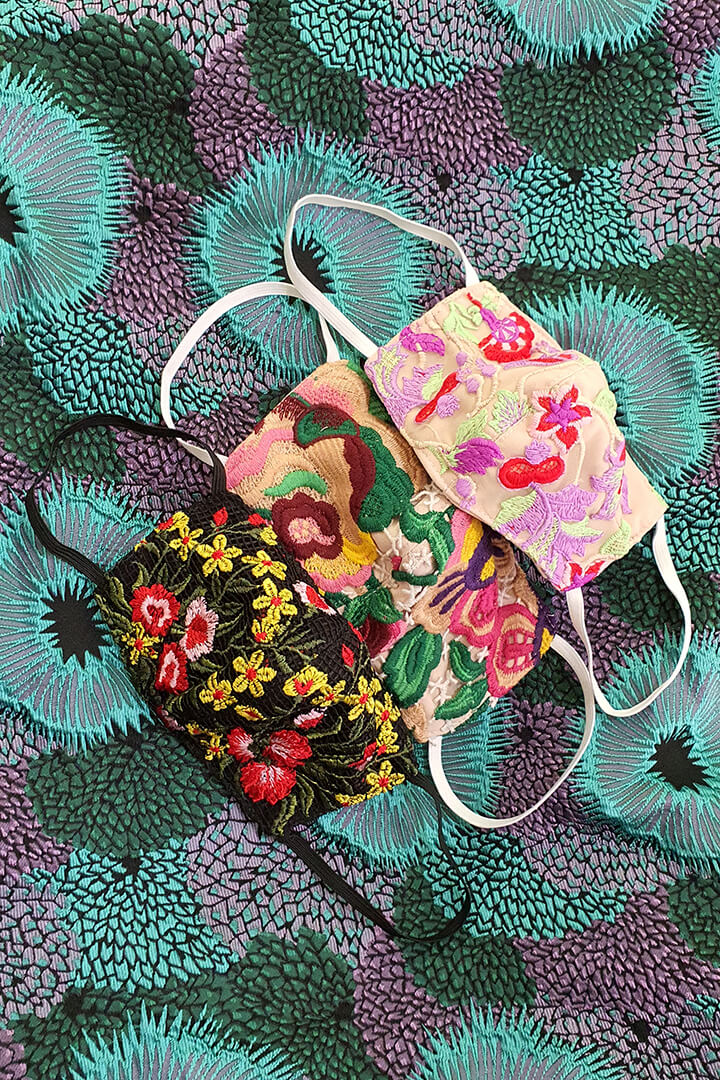Multi-Coloured Lace Trio Face Mask Set Multi-Coloured Lace Trio Face Mask Set