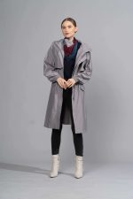 Phoebe in Charcoal Grey Protective Outerwear Coat - Image 4