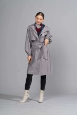 Phoebe in Charcoal Grey Protective Outerwear Coat - Image 2