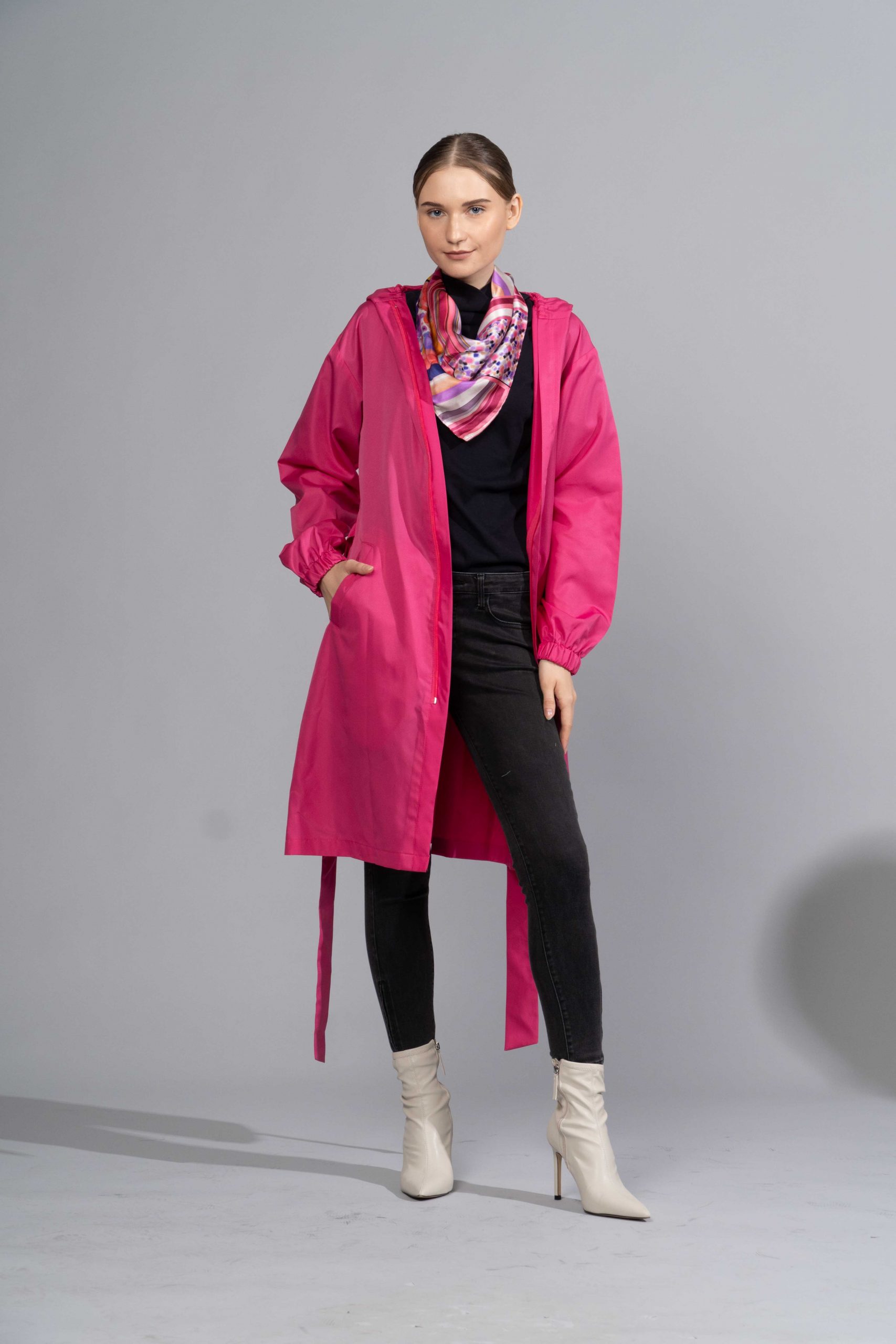 June in Fuchsia Pink Protective Outerwear Coat