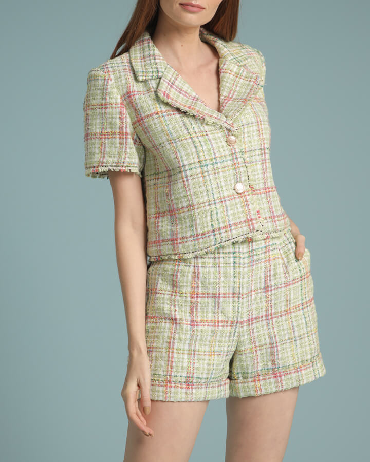 Lucca in Lime Plaid
