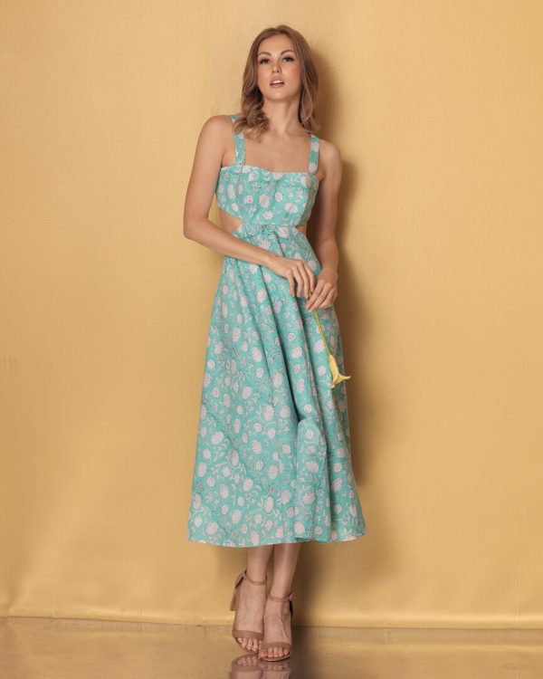 Leticia in Floral Turquoise Print - Image 2