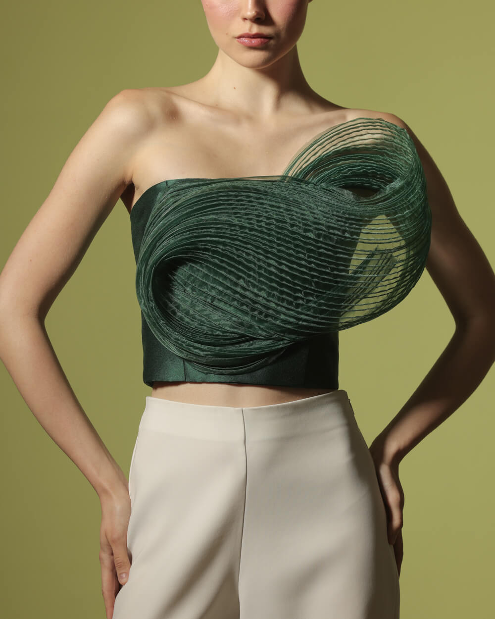 Georges Top in Emerald Green